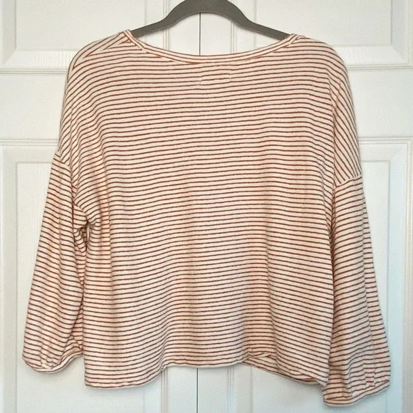 Madewell Striped V-Neck Top - Picture 4 of 6